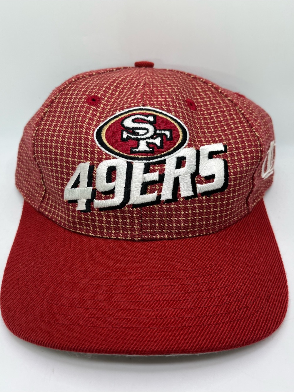 Vintage 90s Logo Athletic San Francisco 49ers Red and White Snapback Hat